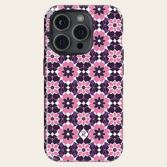 Purple Moroccan Style Phone Case - Fuchsia Finesse for iPhone, Samsung and Google Pixel - Roxique. Where durability meets style.