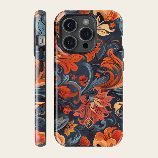 Floral Flowers Phone Case - Baroque Blooms for iPhone, Samsung and Google Pixel - Roxique. Where durability meets style.