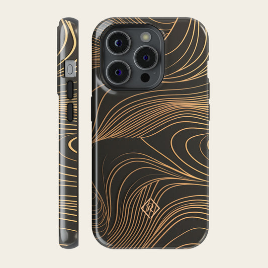 Patterned Phone Case - Golden Groove for iPhone, Samsung and Google Pixel - Roxique. Where durability meets style.