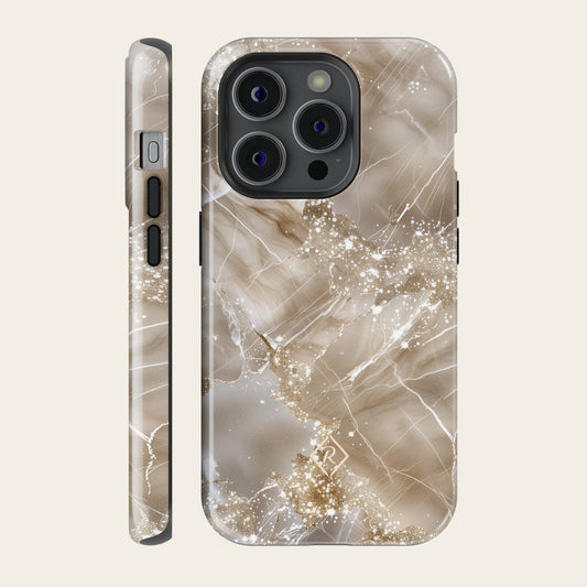 Marble Phone Case - Saharan Sparkle for iPhone, Samsung and Google Pixel - Roxique. Where durability meets style.