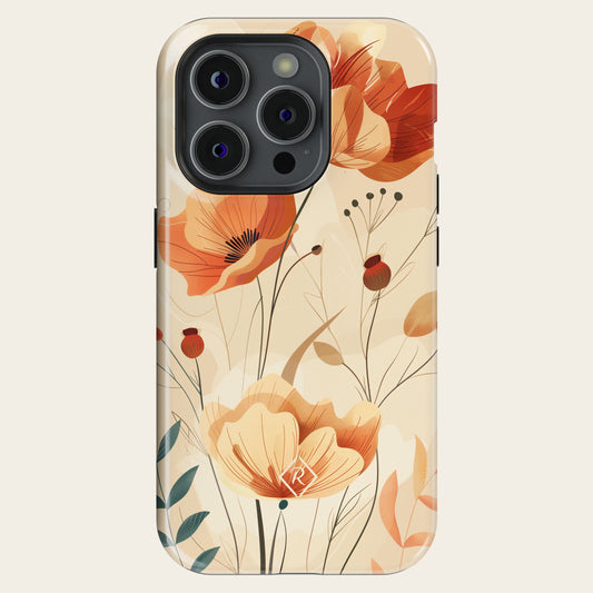 Floral Phone Case - Amber Petals Phone Case for iPhone, Samsung and Google Pixel - Roxique. Where durability meets style.