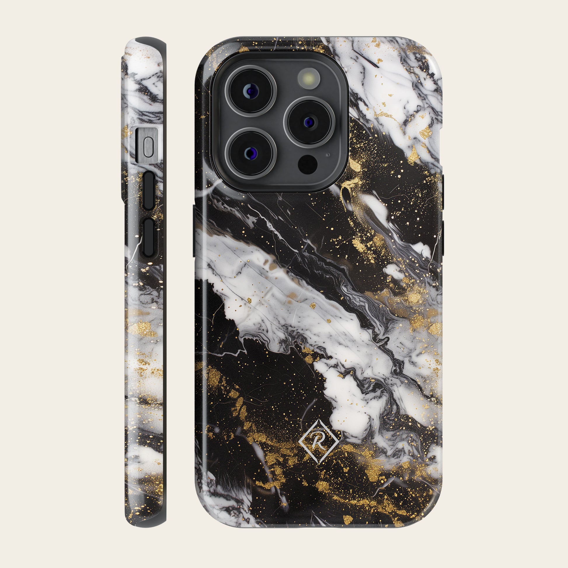 Marble Phone Case - Midnight Gild for iPhone, Samsung and Google Pixel - Roxique. Where durability meets style.