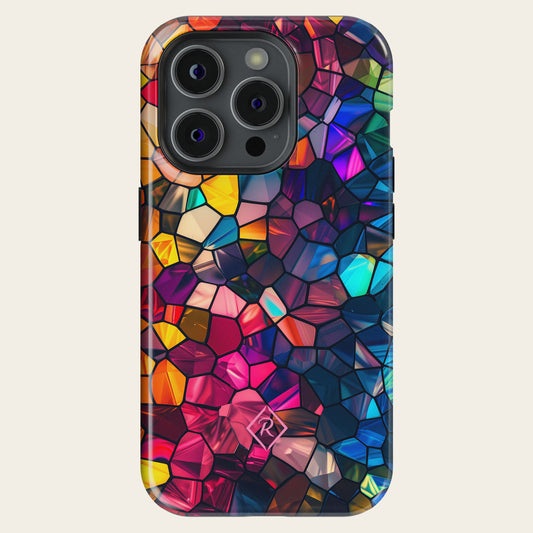 Stained Glass Phone Case - Kaleido Shard for iPhone, Samsung and Google Pixel - Roxique. Where durability meets style.