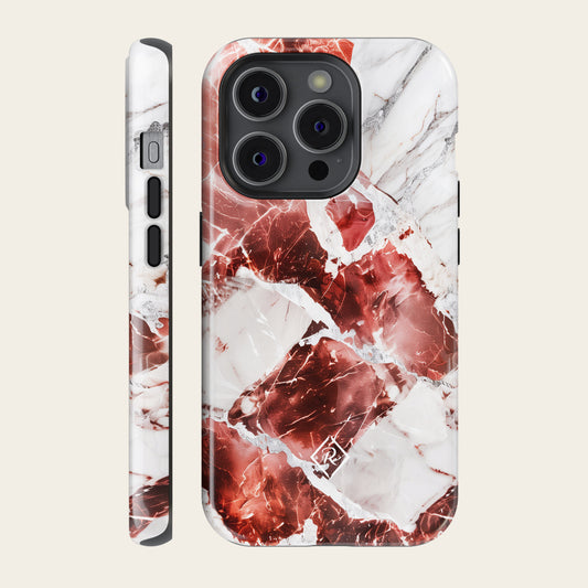 Marble Phone Case - Crimson Marble for iPhone, Samsung and Google Pixel - Roxique. Where durability meets style.