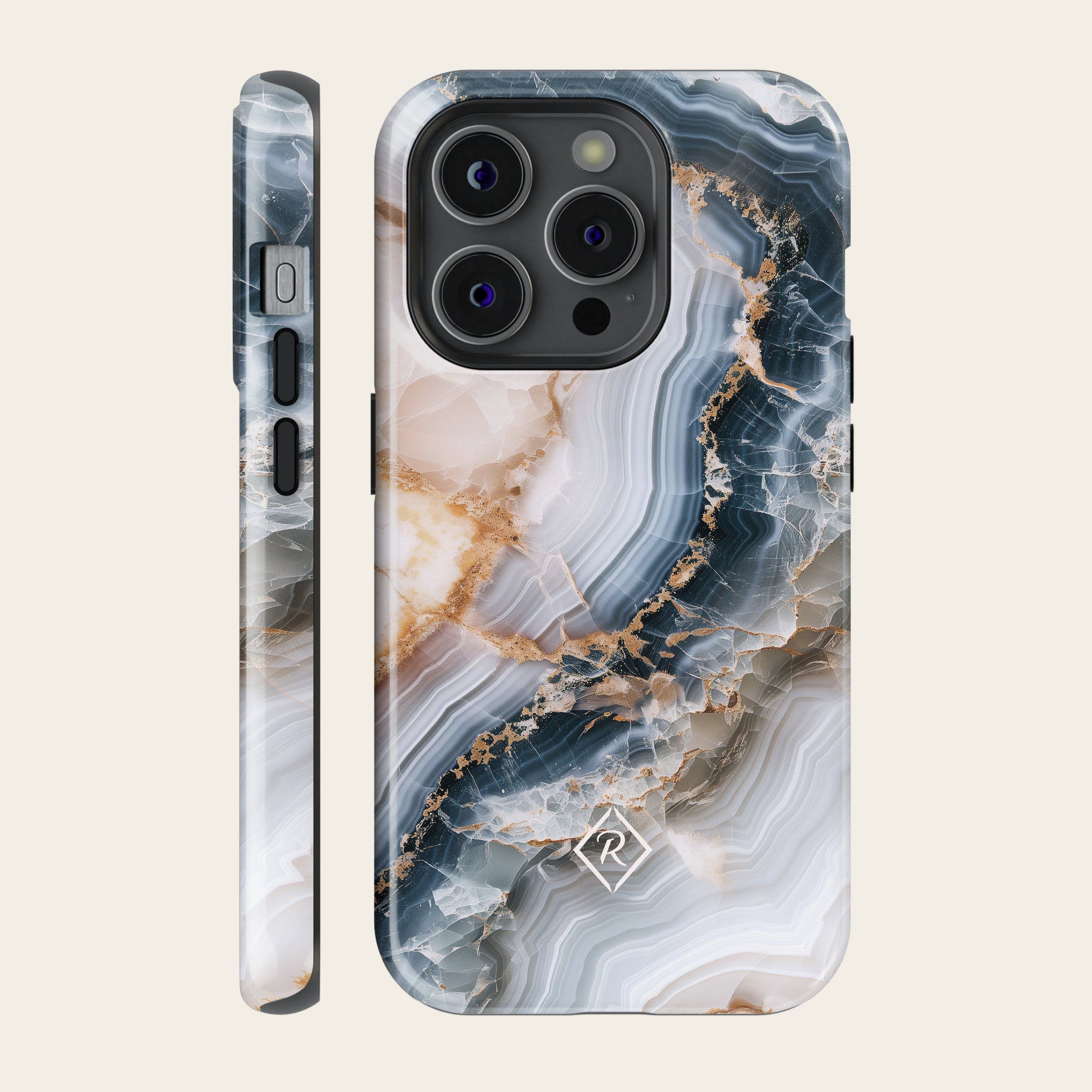 Marble Phone Case - Geode Elegance for iPhone, Samsung and Google Pixel - Roxique. Where durability meets style.